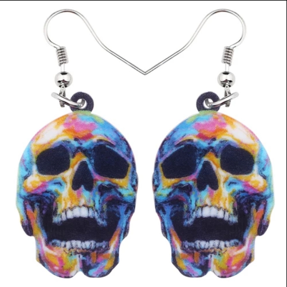 Halloween Day Of The Dead Dangle Earrings